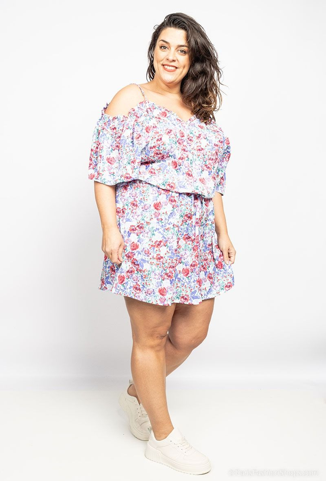 Robe fleuris avec bretelles ajustables