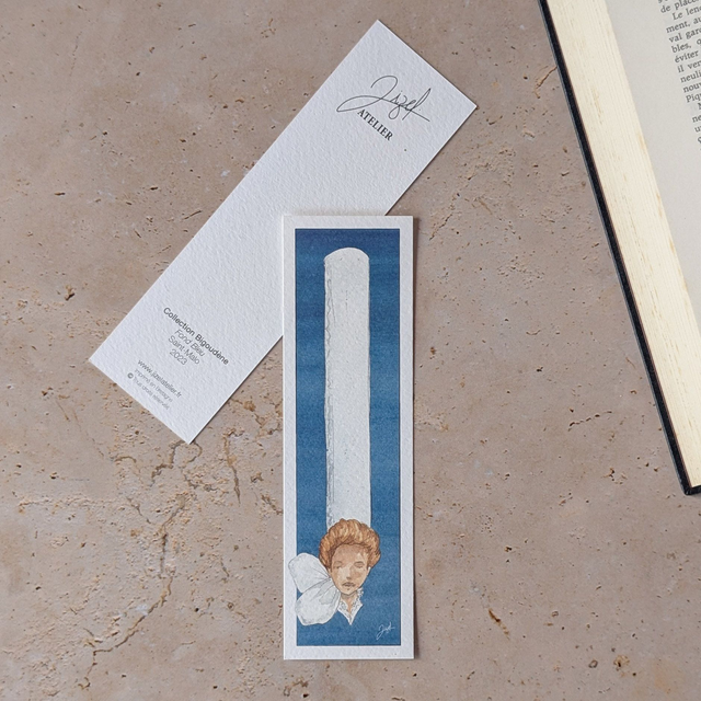 Marque-page - Bigoudène - Fond Bleu