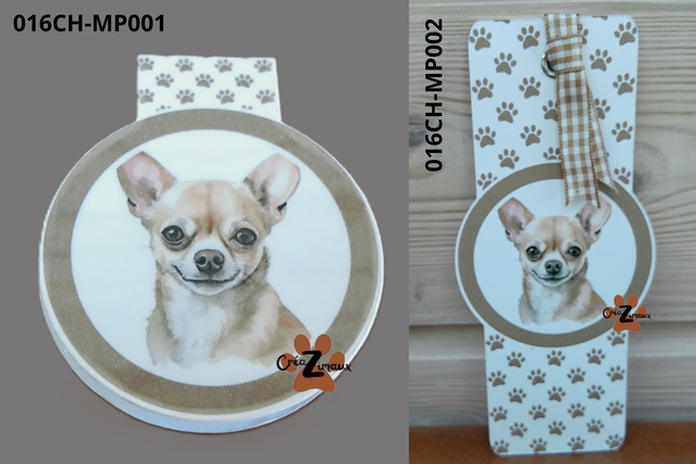 Marque pages Chihuahua (magnétique ou standard)  
