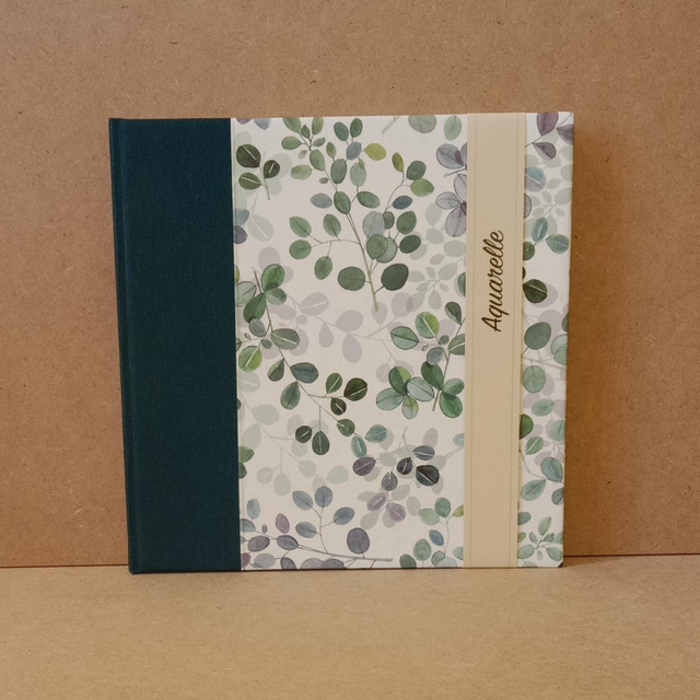 Carnet Aquarelle Feuille/vert 250