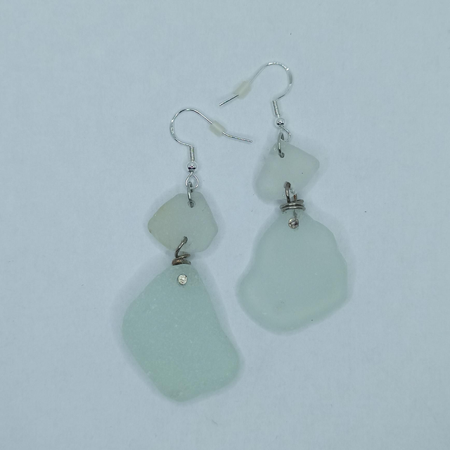 Pendantes - Verre poli blanc