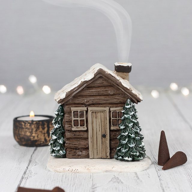 Log Cabin Incense Cone Burner 