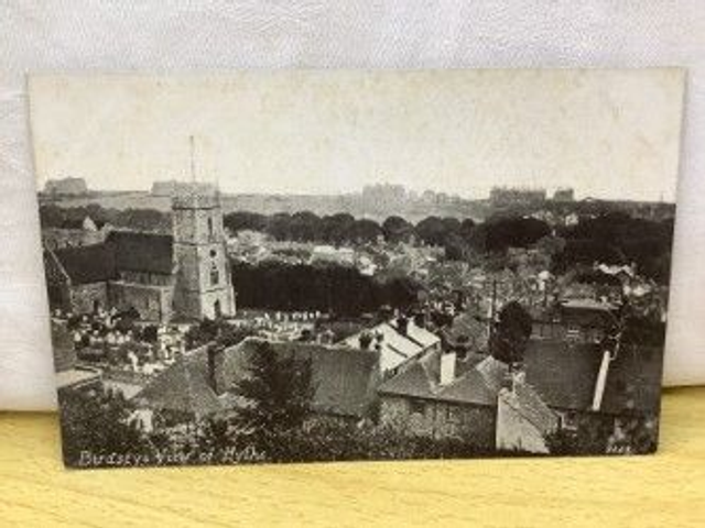Birdseye view of Hythe, Kent, vintage LV Postcard. Our Ref  No R383 £2.85