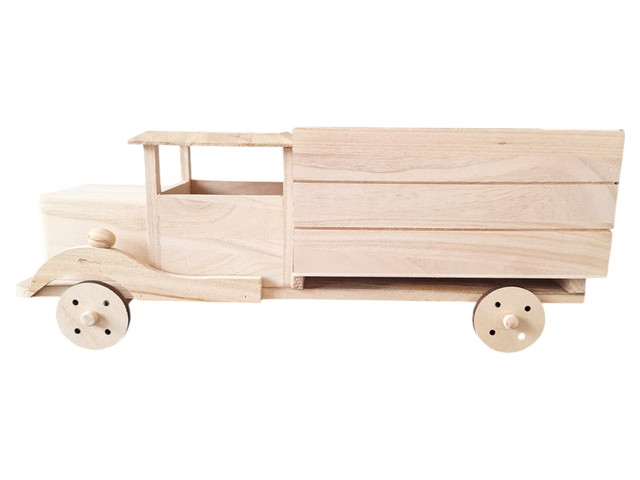 Houten Bierwagen – excl. flesjes, ruimte voor 6 stuks