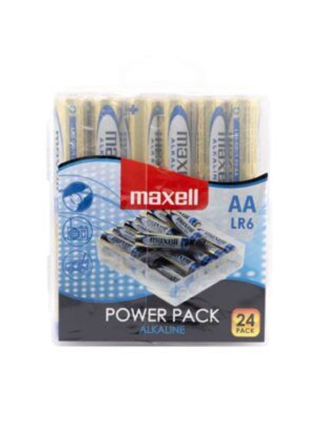 LR6 (AA) Maxell Alkaline Battery (Pack 24)