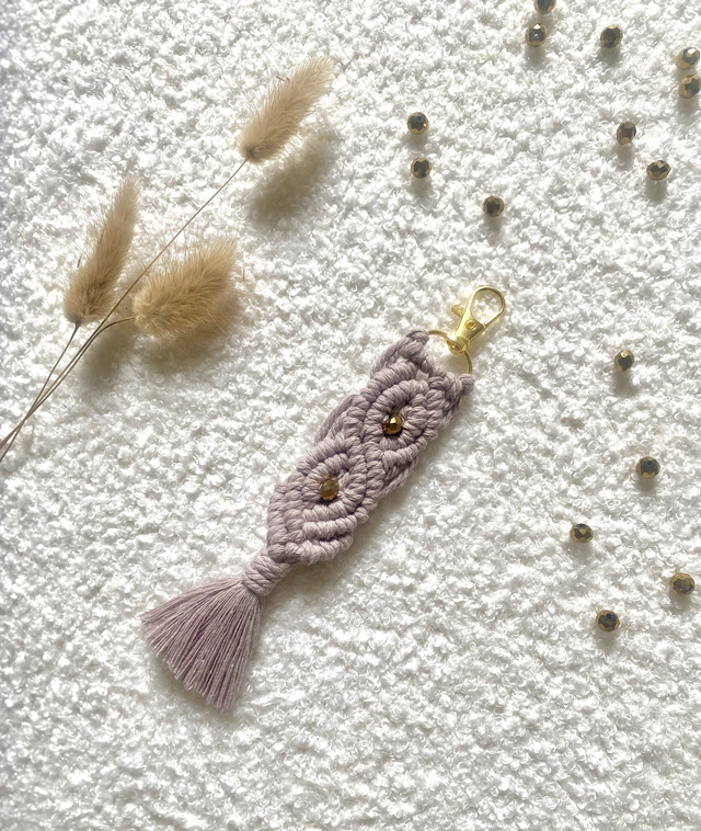 Bijou de sac ou porte-clé collection Syrel – Mauve