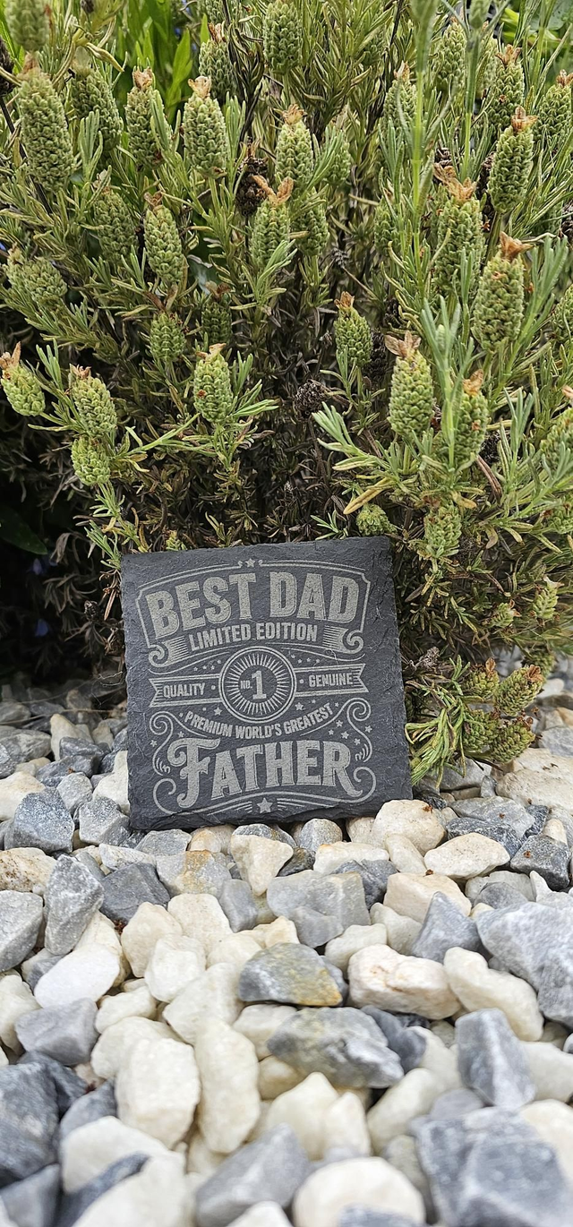 Best Dad Slate Coaster