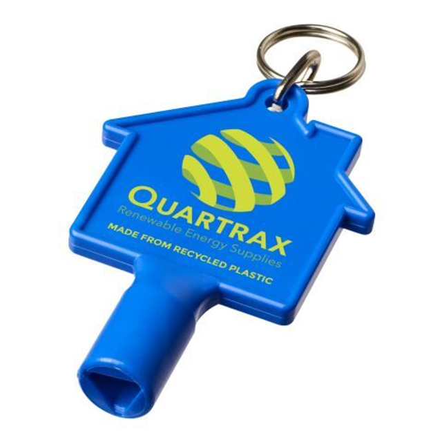 Maximilian house-shaped recycled utility key keychain