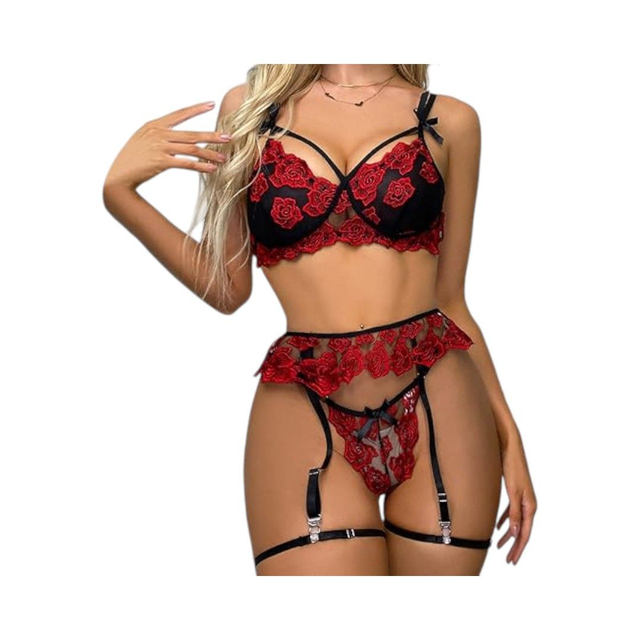 Conjunto de Encaje Bordado Isabella
