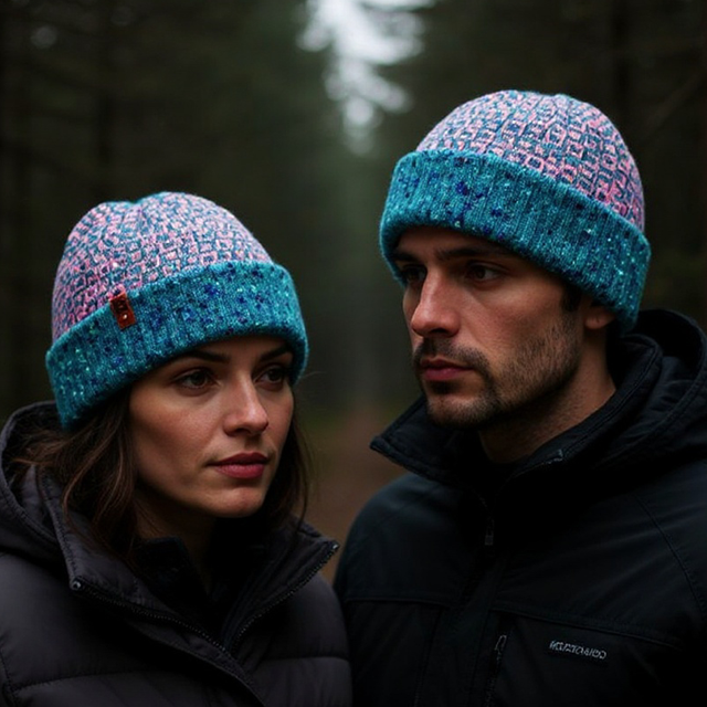 Soft Merino Wool Handmade Unisex Hat (Colour: Saltwater Taffy)