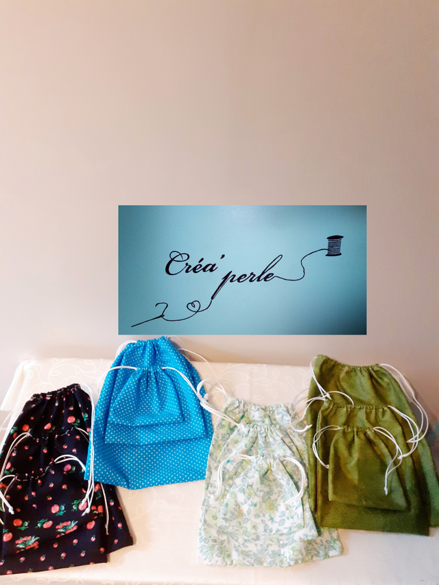 Sacs à vrac lot de 3 , de 3 tailles différentes