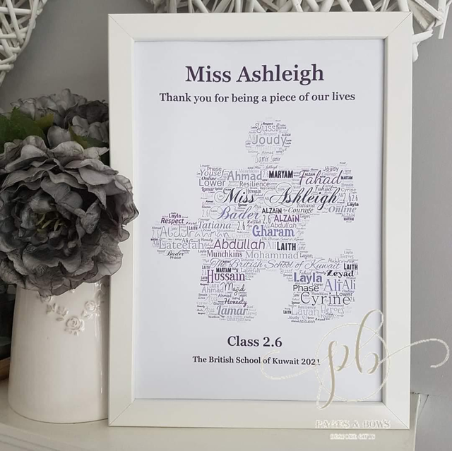 Thank you teacher | Class jigsaw print &amp; frame 