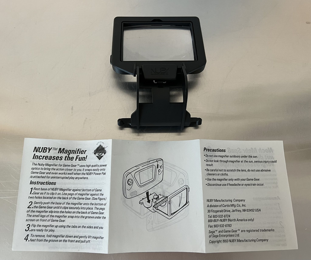 Sega Game Gear Magnify accessory by Nuby 1993