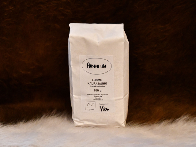 Kaurajauho, täysjyvä, puolikarkea 700g