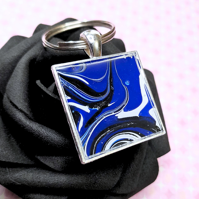 SPLASH COOL - Porte-clés - Métal argenté, carré