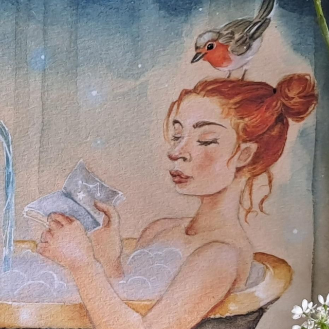 Bain floral sous la lune