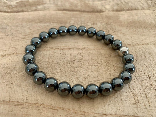 Bracelet Hématite - Perles de 8mm