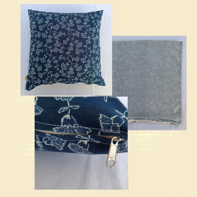 Kissenbezug aus 100% Baumwolle, 40×40cm, Reißverschluss, z.T. Patchwork