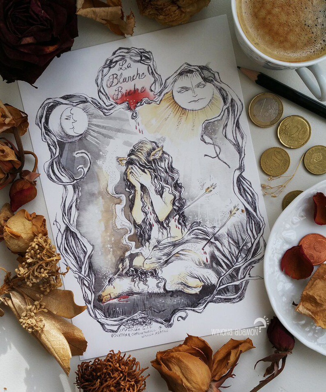 Complainte de la Blanche Biche - carte A5