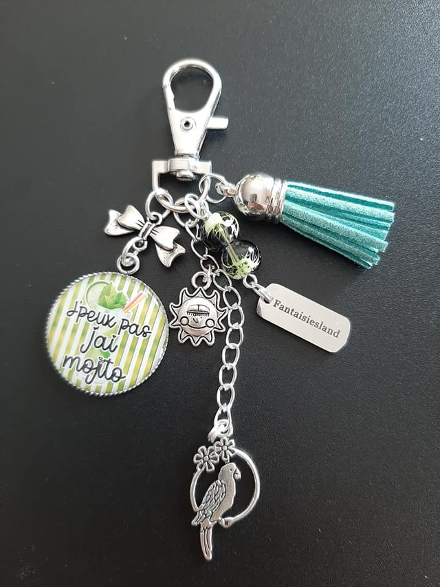 Bijou de sac argenté -  J'peux pas j'ai Mojito
