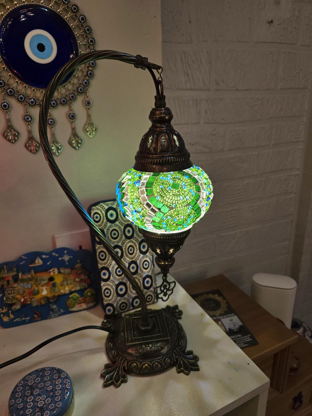 Medium Mosaic Swanneck Table Lamp