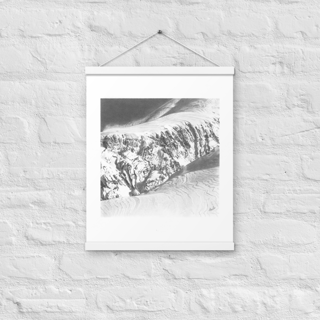 La Danse du Chaberton - grand tirage 40 x 50 cm + cintres en bois blancs pour accrochage