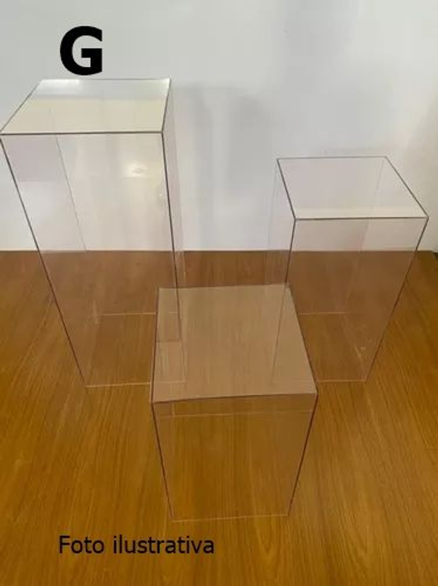 CUBO ACRÍLICO TRANSPARENTE - G