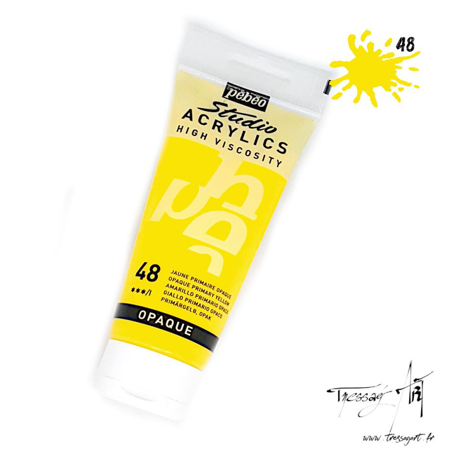 PEBEO - ACRYLIQUE 100ML - JAUNE PRIMAIRE OPAQUE - PB016048