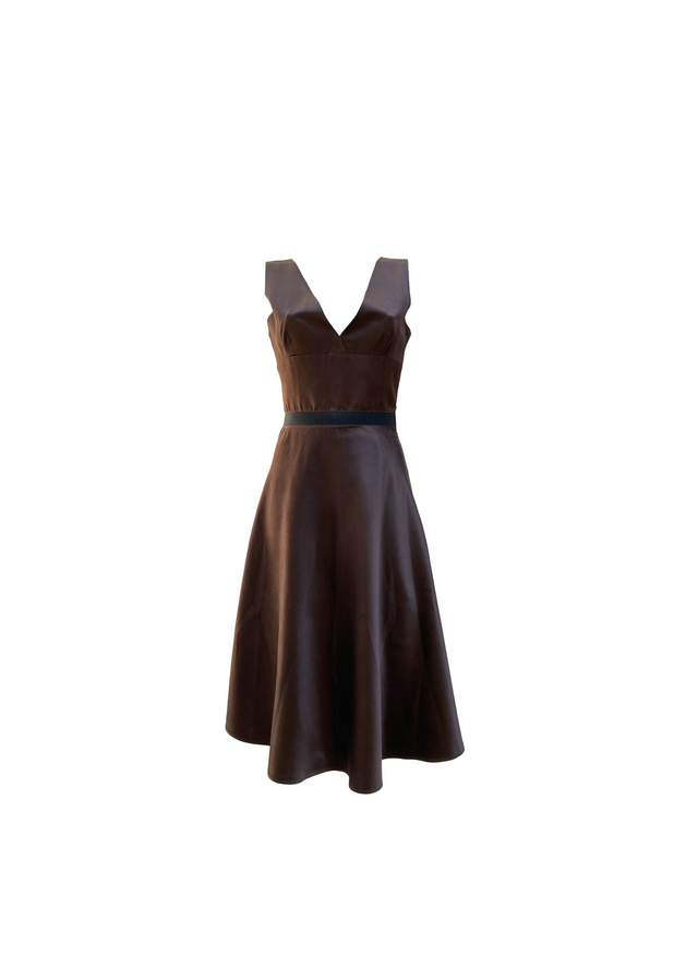 Miu Miu FW 2000 – Robe en satin marron