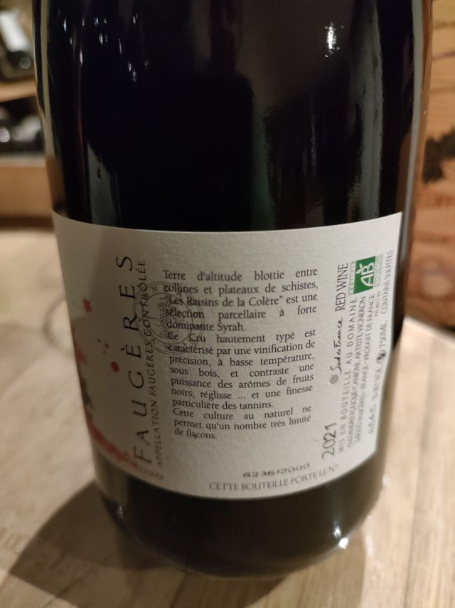 Les Raisins de la Colère 2021 - Rouge Sec Tranquille - Domaine La Tour Penedesses (Alexandre Fouque)