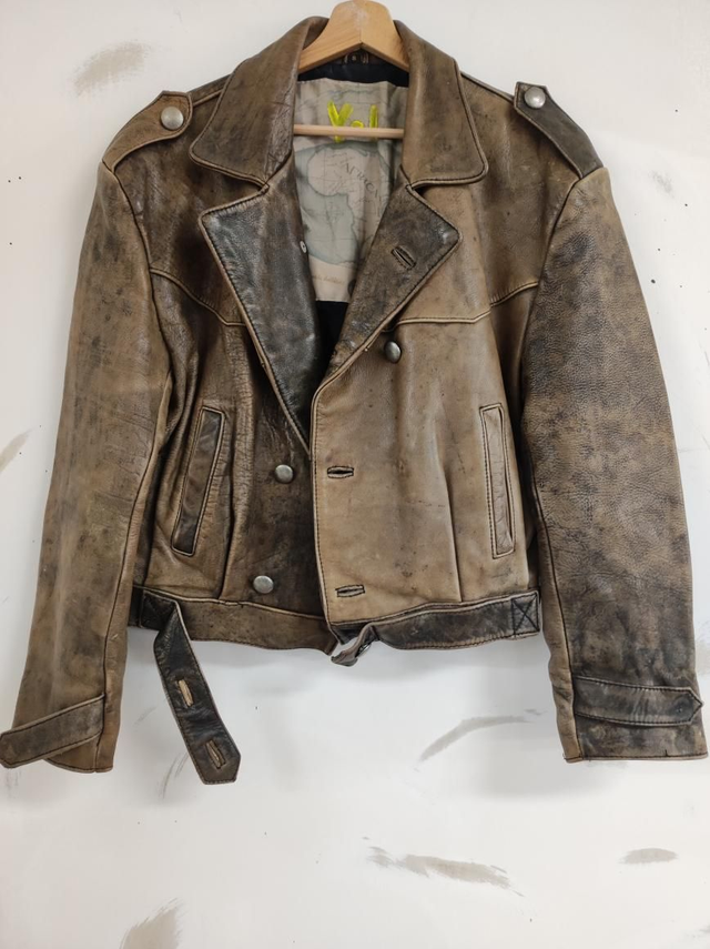 Reworked leather chiodo jacket 