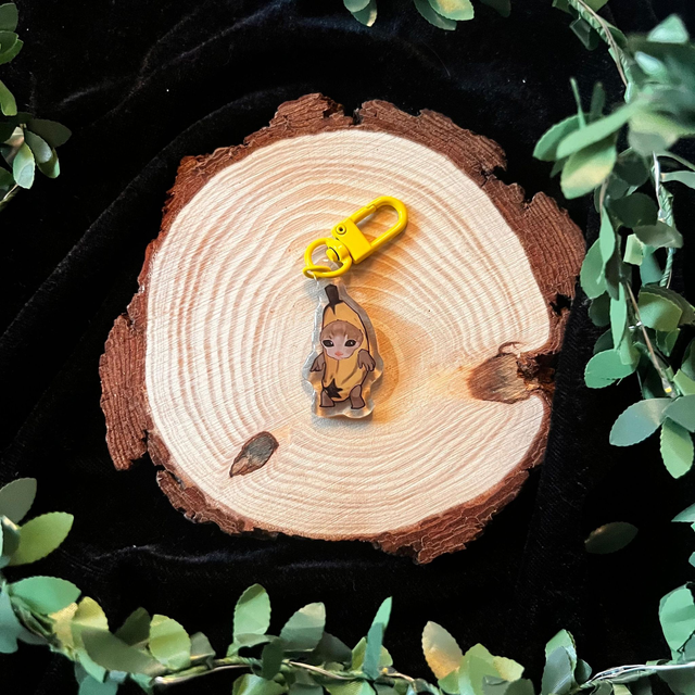 Llavero Gato comida // Banana