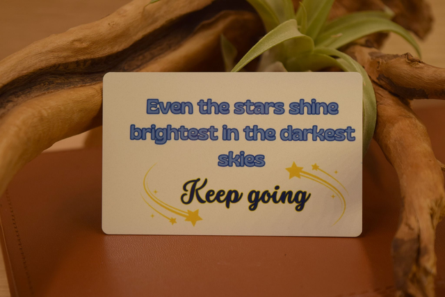 Even the Stars Shine Brightest – Aluminium Wallet Card
