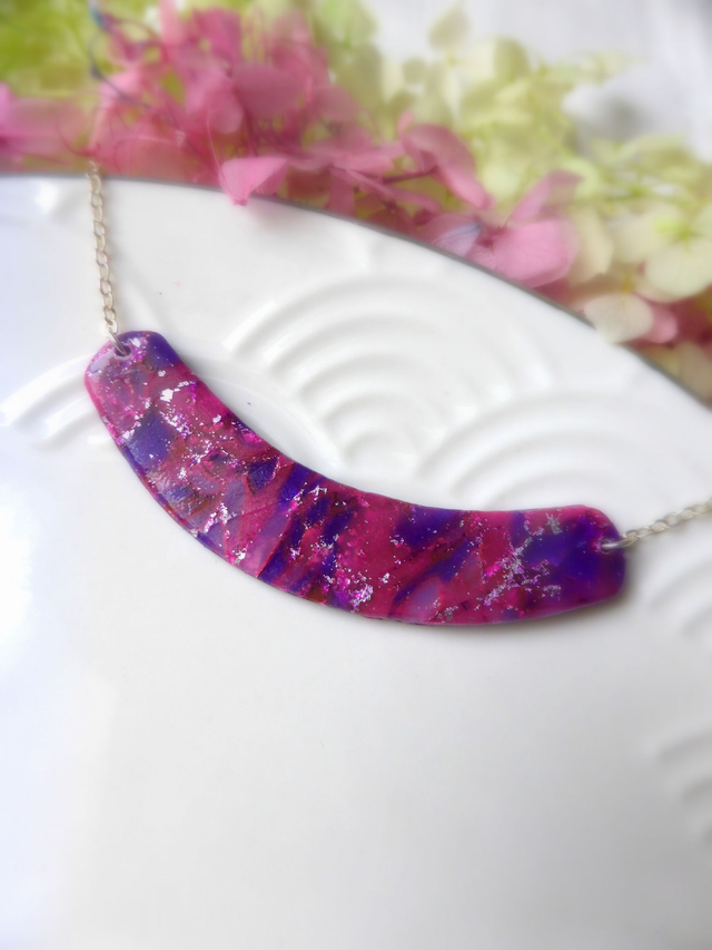 Collier plastron - Eclat de lavande