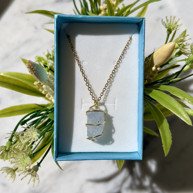 Celestina grezza , prov : Madagascar 🇲🇬 , acciaio inox 