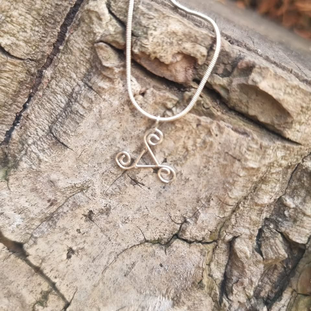 Triskelion pendant charm necklace 