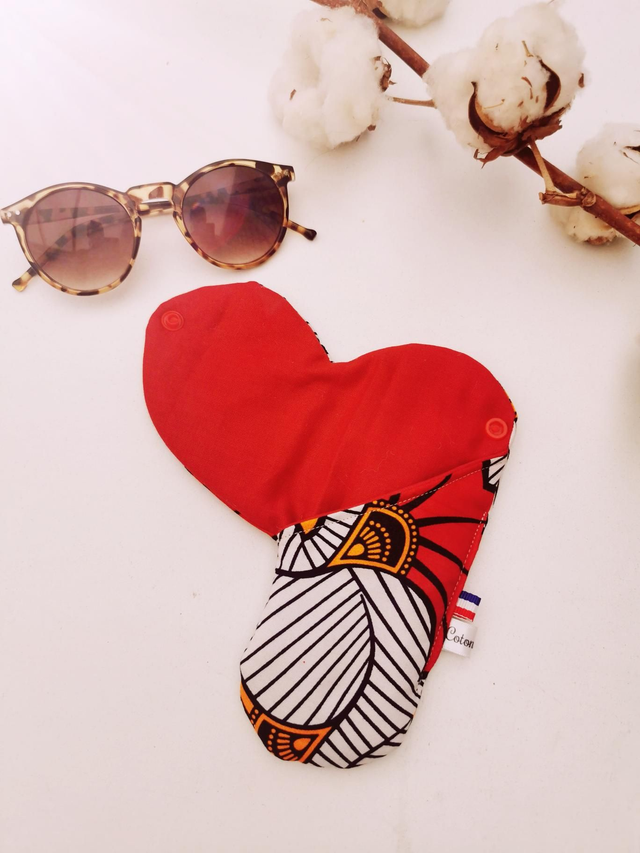 Étui à lunettes cœur wax