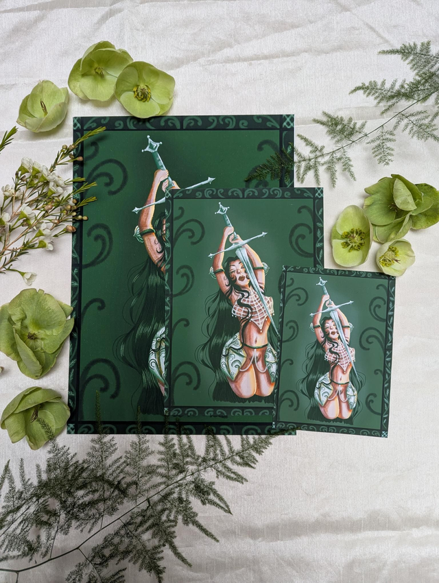 Print Dame à l'épée 