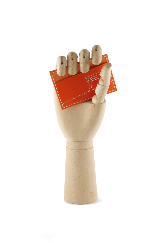 Porte-Carte KESHIKI Orange motif Torii fil blanc