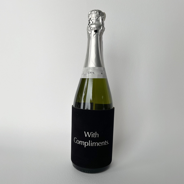 'With Compliments' (champagneformaat) - sleeve