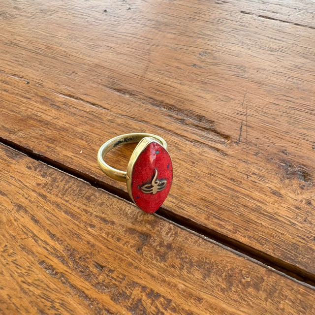 Anello Ethnic rosso