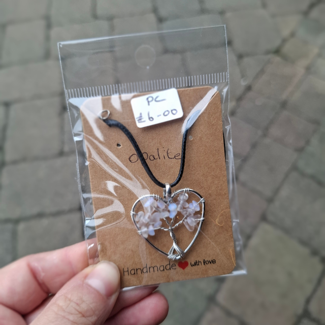 Heart Crystal Tree Necklace