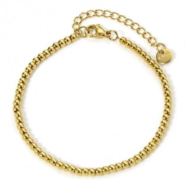 Bracelet chaîne en acier inoxydable doré 