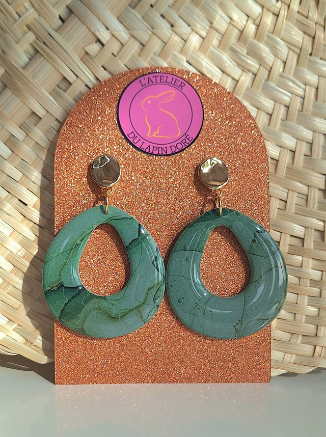 Boucles d&#039;oreilles Jade