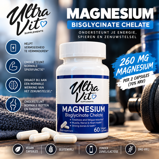 UltraVit Magnesium Bisglycinate – 60 caps