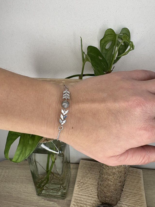 Bracelet chevron et sa labradorite