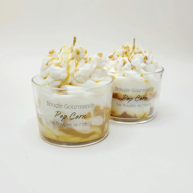 Bougie gourmande pop corn