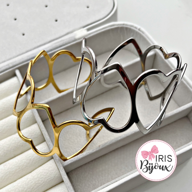 Bangle cuori maxi 