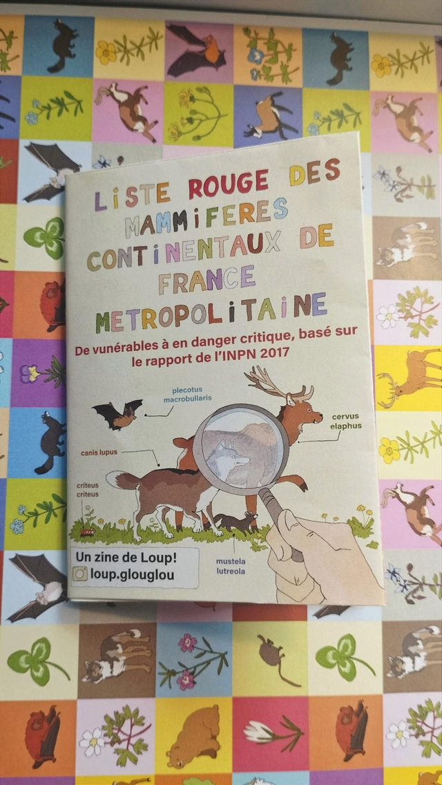 Zine - Liste rouge des mammifères continentaux de France Métropolitaine 