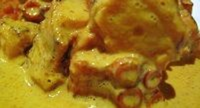 offre 6 pers, Poulpe au curry et lait de coco ou rougail